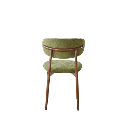 Eetkamerstoel Japandi groen Reika walnoot