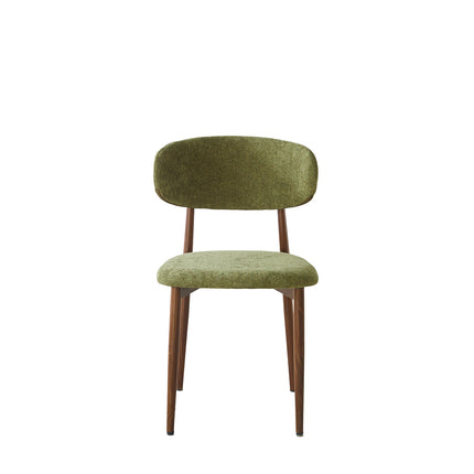 Eetkamerstoel Japandi groen Reika walnoot