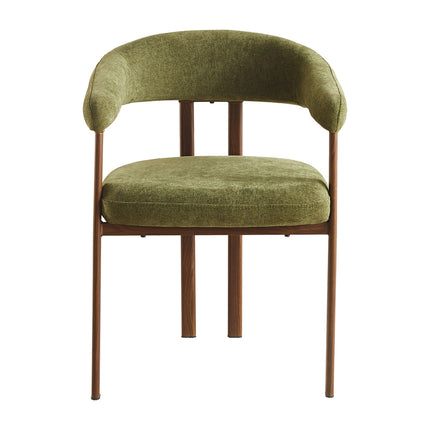 Eetkamerstoel Japandi groen Sena walnoot