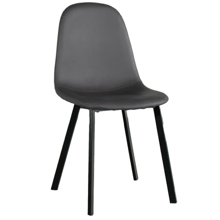SET DEAL: 4 Eetkamerstoelen antraciet kunstleder Simpy