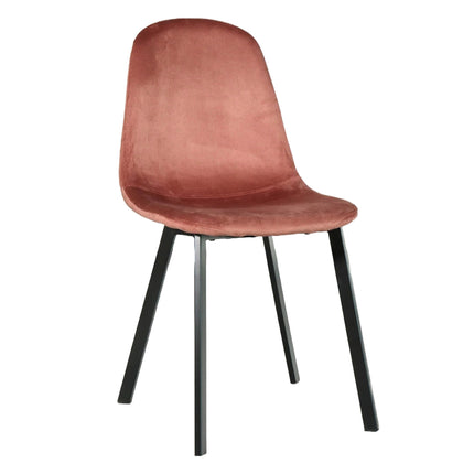 SET DEAL: 6 Eetkamerstoelen oud roze velvet Simpy