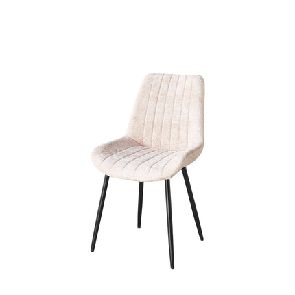 Tweedekans model: Eetkamerstoel beige chenille Susta