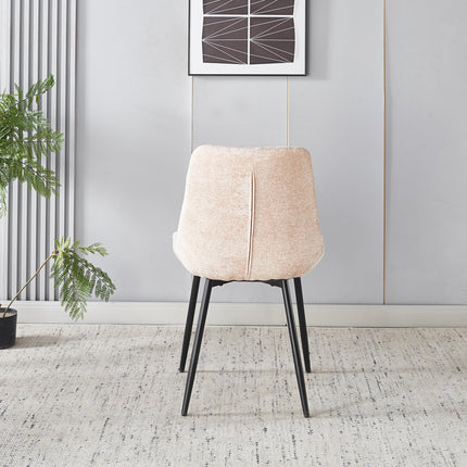 Tweedekans model: Eetkamerstoel beige chenille Susta