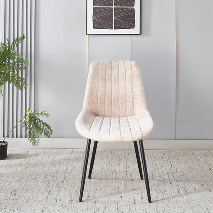 Tweedekans model: Eetkamerstoel beige chenille Susta