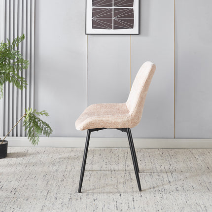 Tweedekans model: Eetkamerstoel beige chenille Susta