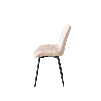 SET DEAL: 4 Eetkamerstoelen beige chenille Susta