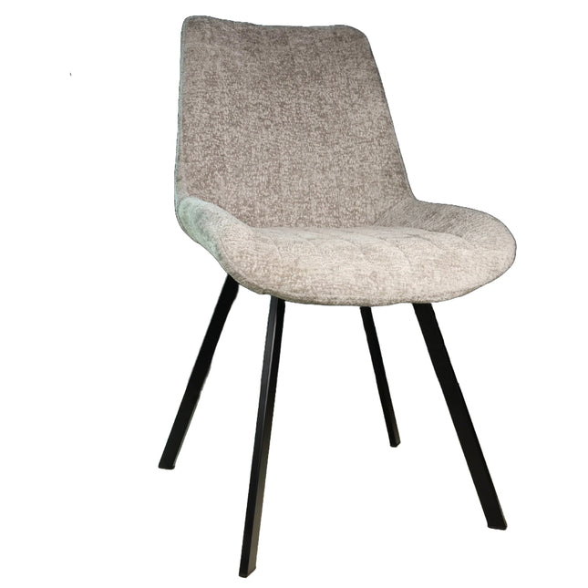 Eetkamerstoel grijs chenille Susta