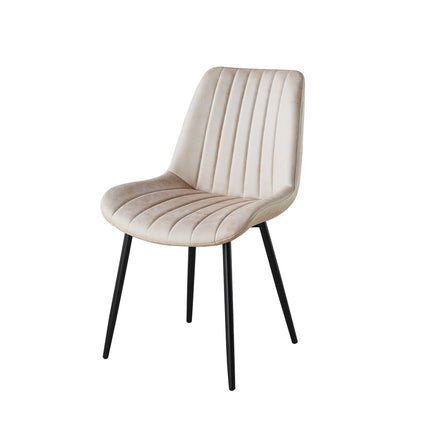 SET DEAL: 4 Eetkamerstoelen lichtgrijs microvezel Susta