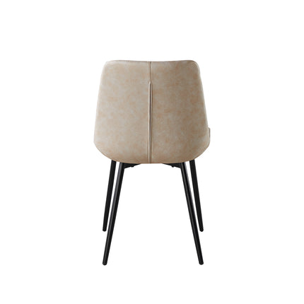 SET DEAL: 6 Eetkamerstoelen lichtgrijs microvezel Susta