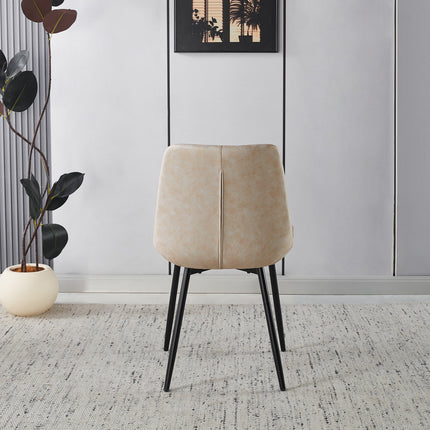 SET DEAL: 4 Eetkamerstoelen lichtgrijs microvezel Susta