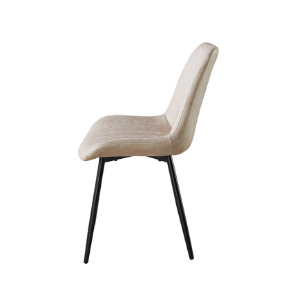 SET DEAL: 6 Eetkamerstoelen lichtgrijs microvezel Susta