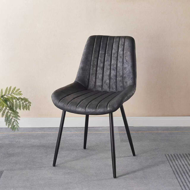 SET DEAL: 6 Eetkamerstoelen zwart microvezel Susta