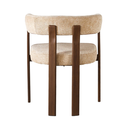 Eetkamerstoel Japandi bruin Tammy walnoot