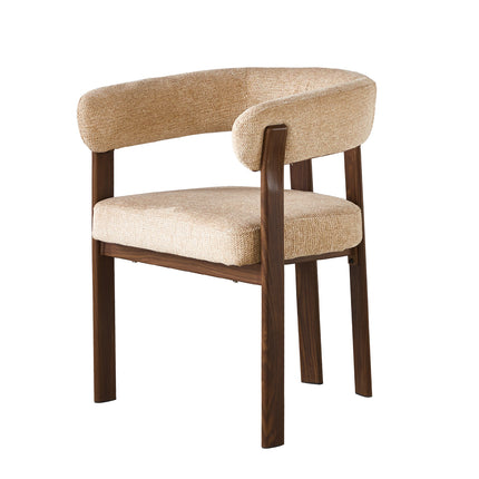 Eetkamerstoel Japandi bruin Tammy walnoot