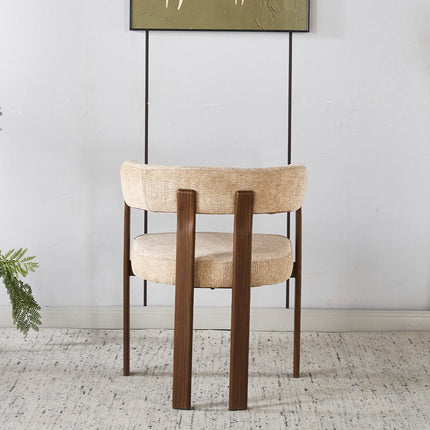 Eetkamerstoel Japandi bruin Tammy walnoot