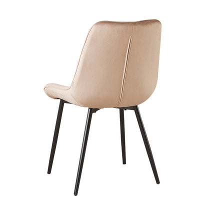 Eetkamerstoel champagne velvet Tessa