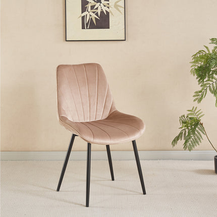 Eetkamerstoel champagne velvet Tessa