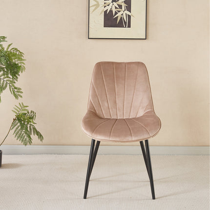 Eetkamerstoel champagne velvet Tessa