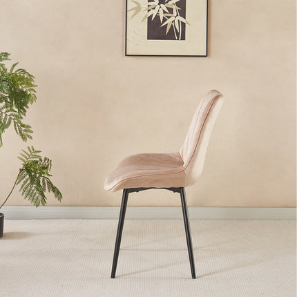 Eetkamerstoel champagne velvet Tessa