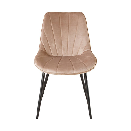 Eetkamerstoel champagne velvet Tessa