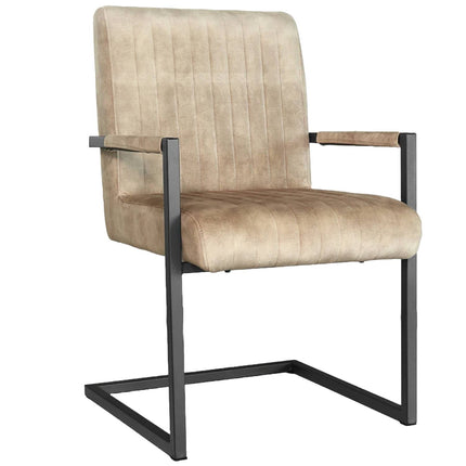 SET DEAL 4 stuks: Eetkamerstoel beige velvet Timor