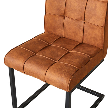 SET DEAL 6 stuks: Eetkamerstoel Vito cognac microvezel