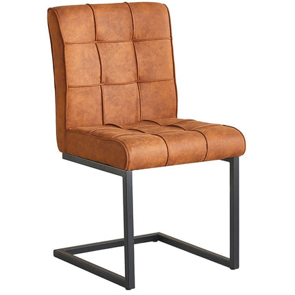 SET DEAL 6 stuks: Eetkamerstoel Vito cognac microvezel