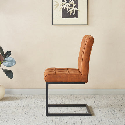 SET DEAL 6 stuks: Eetkamerstoel Vito cognac microvezel