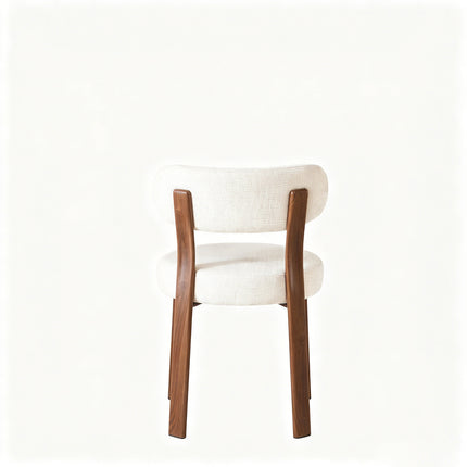 SET DEAL 4 stuks: Eetkamerstoel Japandi beige Yaren walnoot