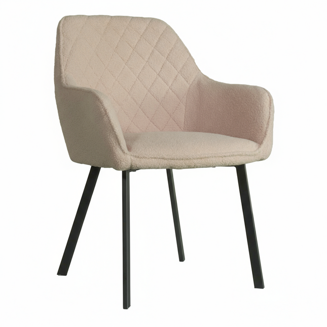 Eetkamerstoel beige teddy Yurgan