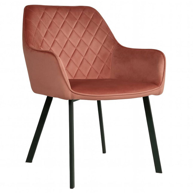 Eetkamerstoel roze velvet Yurgan