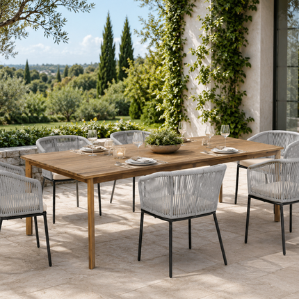 Tuinstoel beige metaal Barco