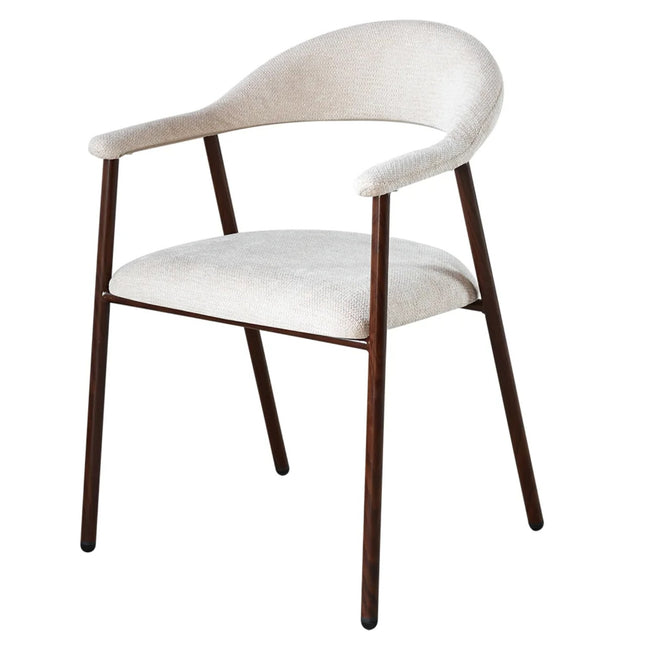 SET DEAL: 6 stuks Eetkamerstoel Japandi beige Mika walnoot