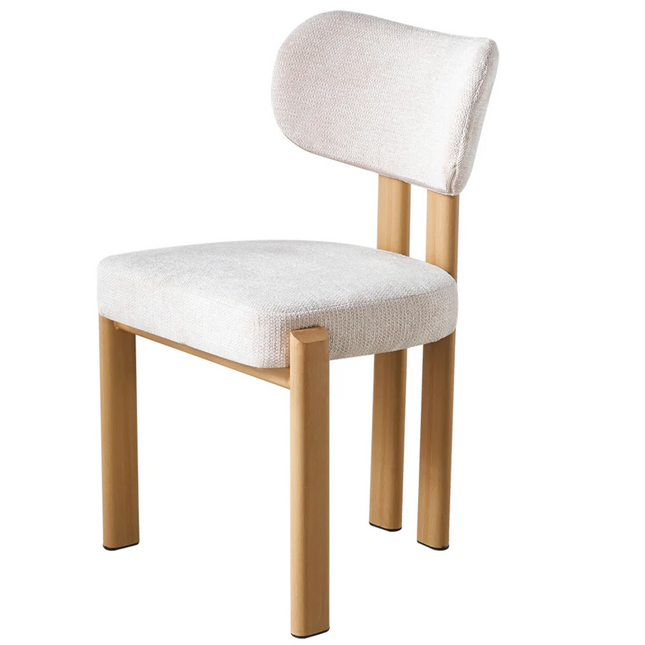 SET DEAL: 4 stuks Eetkamerstoel Japandi beige Naomi lichtbruin