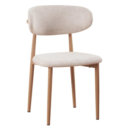 Eetkamerstoel Japandi beige Reika lichtbruin