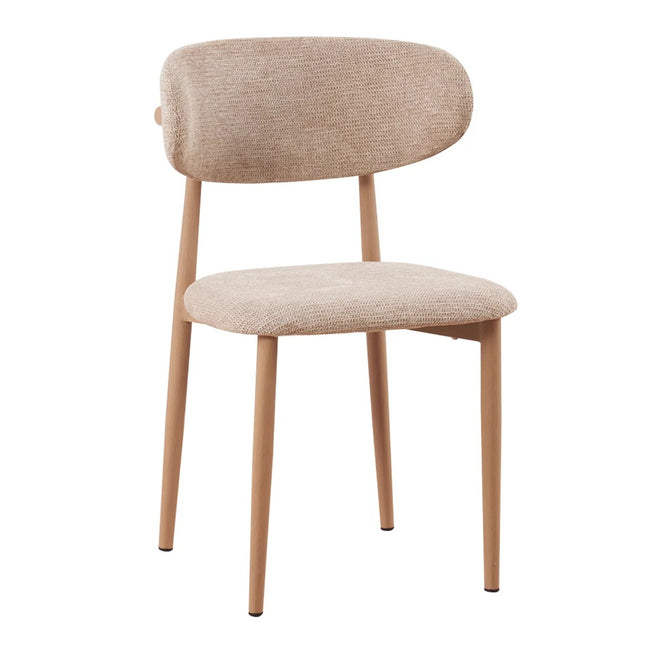 SET DEAL 6 stuks: Eetkamerstoel Japandi bruin Reika lichtbruin