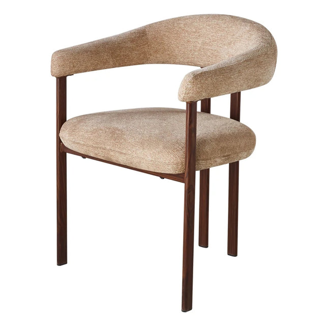 SEAT DEAL: 4 stuks Eetkamerstoel Japandi bruin Sena walnoot