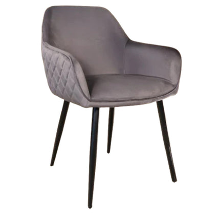 SET DEAL 6 stuks: Eetkamerstoel antraciet velvet Ares