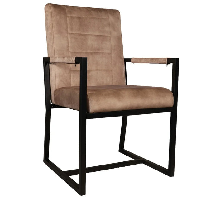 SET DEAL: 4 stuks Eetkamerstoel beige velvet Forest