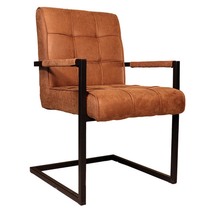 SET DEAL 6 stuks: Eetkamerstoel cognac microvezel Milan