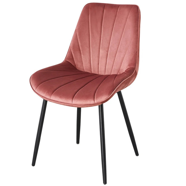 SET DEAL: 4 stuks Eetkamerstoel roze velvet Tessa