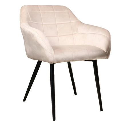 SET DEAL: 4 stuks Eetkamerstoel zand velvet Barbara