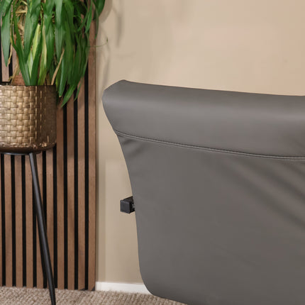 Eetkamerstoel antraciet eco-leer Noor