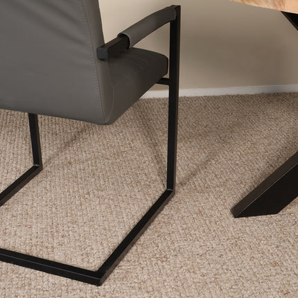 SET DEAL 6 stuks: Eetkamerstoel antraciet eco-leer Noor