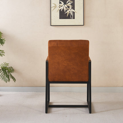 SET DEAL 4 stuks: Eetkamerstoel cognac microvezel Forest
