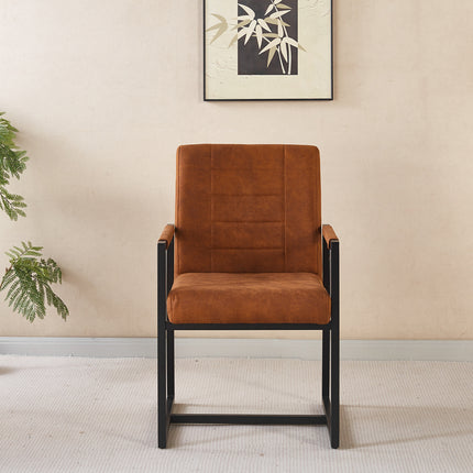 SET DEAL 4 stuks: Eetkamerstoel cognac microvezel Forest