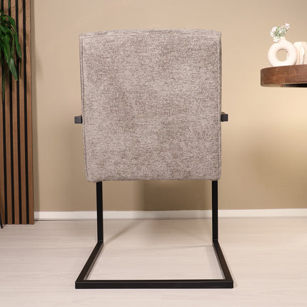 SET DEAL: 6 stuks Eetkamerstoel Milan grijs chenille