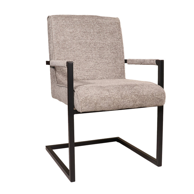 SET DEAL: 4 stuks Eetkamerstoel Milan grijs chenille