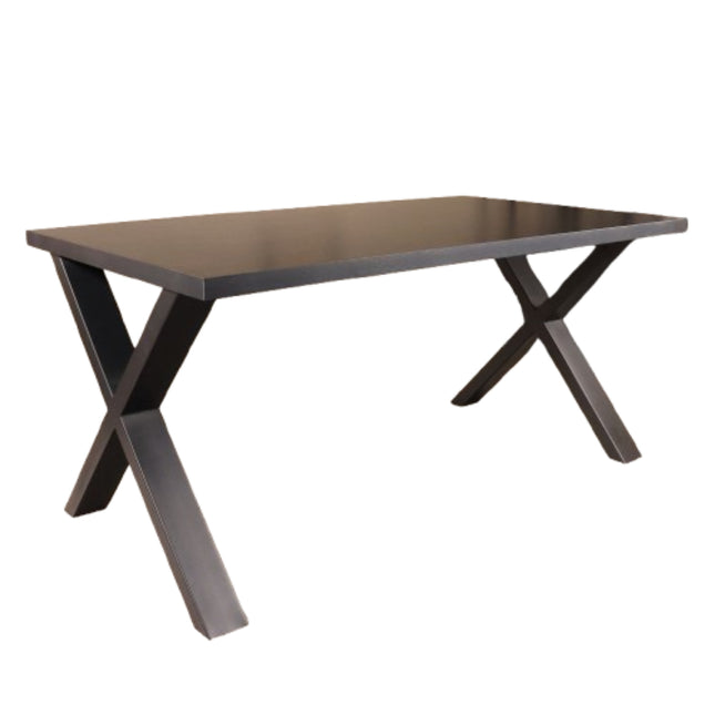 Eettafel Reef rechthoekig 160cm zwart melamine