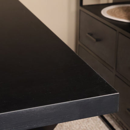 Eettafel Reef rechthoekig 200cm zwart melamine